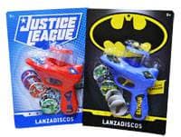 Pistola lanza discos Liga de la Justicia/Batman c/u