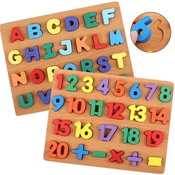 Tablero de madera alfabeto o numerico