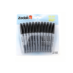 Marcadores permanentes negros