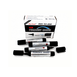 Marcador permanente negro 10pz