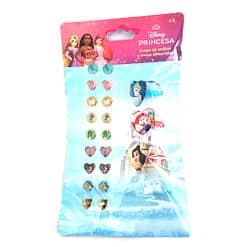 Juego de anillos y aretes adheribles Princesas
