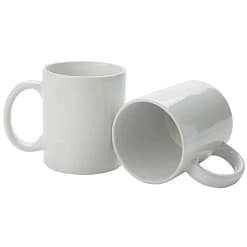Taza ceramica blanca