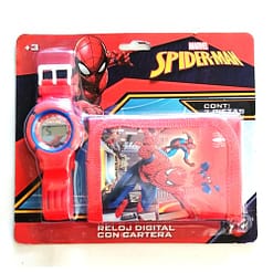 Reloj digital con cartera Spiderman