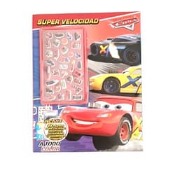 Libro colorear 48pag con sticker Cars