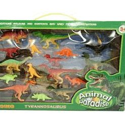 Juego de dinosaurios en caja