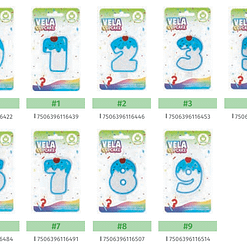 Vela numerica cupcake azul