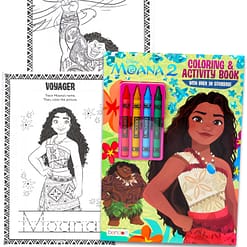Libro colorear 32pag con crayones Moana