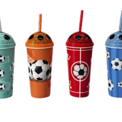 Vaso con popote Futbol