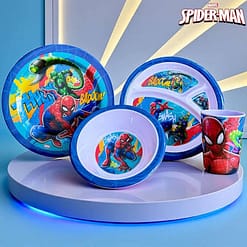 Set vaso y platos Spiderman