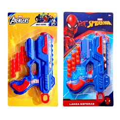 Pistola de pelotas Spiderman/Avengers c/u