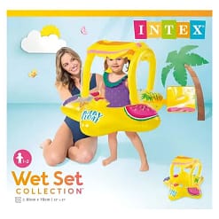 Salvavidas con toldo para bebe Intex