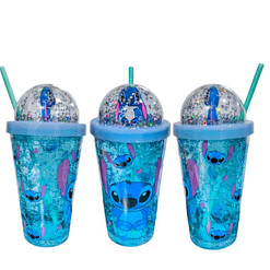 Vaso decorado Stitch Azul 450ml