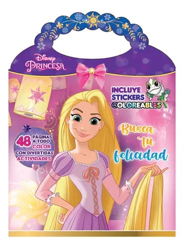 Libro colorear con stickers 48pag Rapunzel