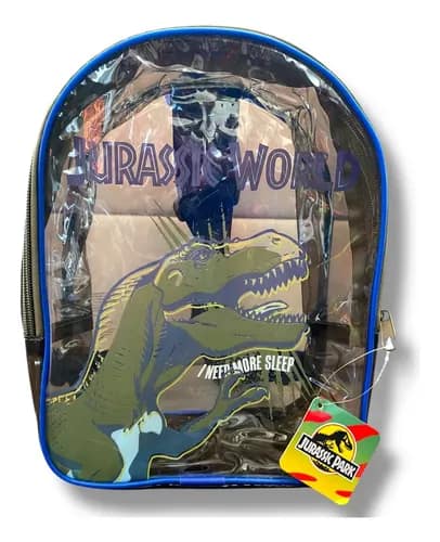 Mochila chica plastico transparente Jurassic