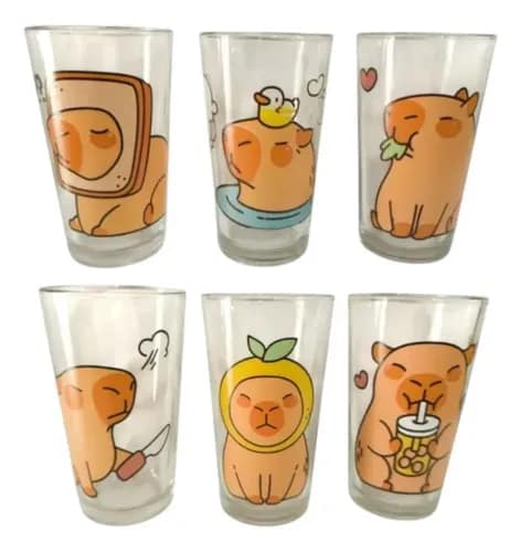 Vaso de vidrio 500ml Capibara