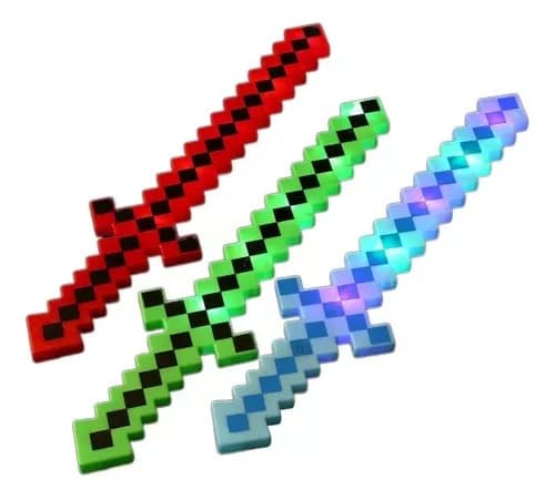 Espada Minecraft con luz