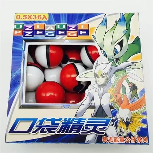 Caja con 36 mini pokebolas (no se abren)