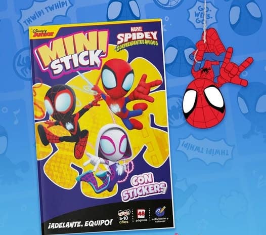 Libro 48pag Mini Stick Spidey con Stickers