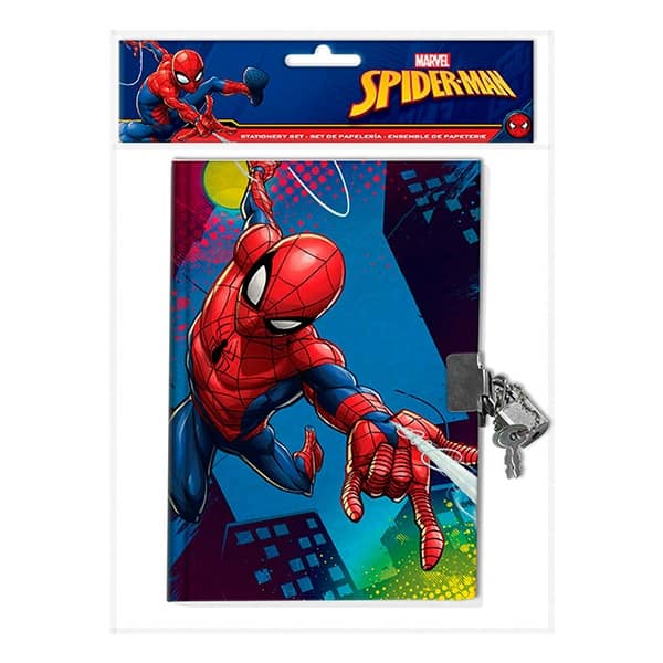 Diario con candado Spiderman